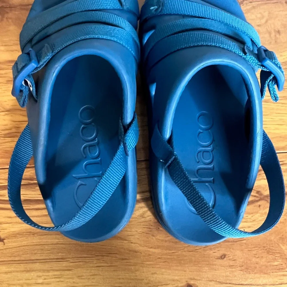 Chaco Chillos Sport Sandals Kids Size‎ 3 Ocean Blue Adjustable Strap Water Shoes